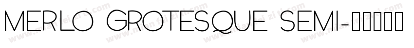 Merlo grotesque Semi字体转换